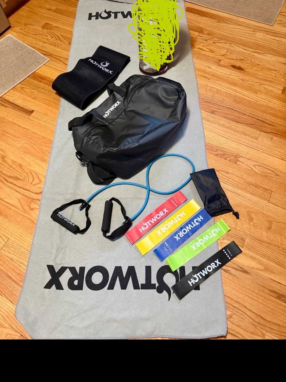 Hotworx bundle Resistance Band , towel ,bag Workout Set -Multicolor Bands